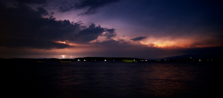 lightning across Lake Winnipesaukee 
